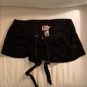 Terrycloth black juicy shorts